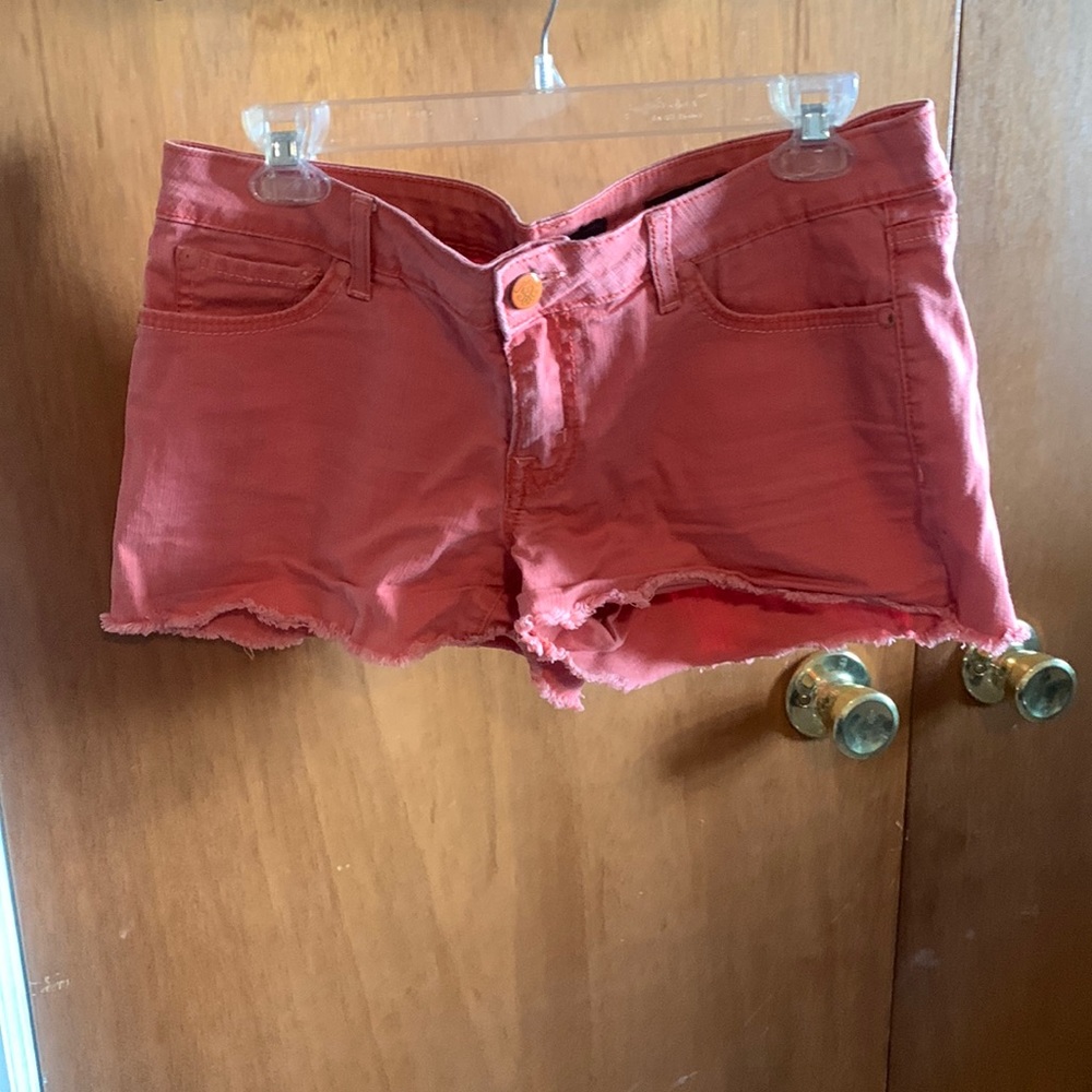 Cutoff denim shorts